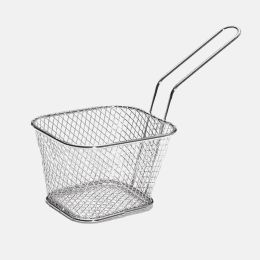 Square Electroplated Chip Basket Mini Fried Basket Fried Basket Customized Snack Food Basket - 1