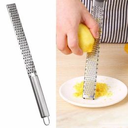 Stainless Lemon Cheese Vegetable Zester Grater Peeler Slicer Kitchen Tool Gadgets Fruit Chopper - Silver