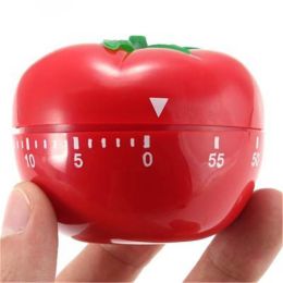 Tomato Shape 60 Minutes Kitchen Mechanical Timer Cooking Countdown Reminder - Red
