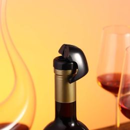 Vacuum Sealers Silicone Wine Bottle Stopper Beer Beverage Caps Leak Free Bar Accessories Home Bar Kitchen Tools - Black
