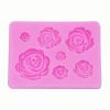 Rose Flowers Silicone Mold Cake Chocolate Molds Wedding Cakes Decorating Tools Fondant Sugarcraft - pink
