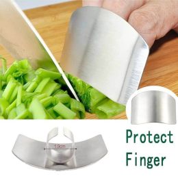 1/2/5 Pcs Finger Protect Stainless Steel Knife Cut Hand Finger Protection Tool Kitchen Gadgets - Silver - 5pcs sold
