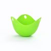 Silicone Egg Poacher Poaching Pods Cooker Boiler Egg Mold Bowl Rings Pancake Maker Tools - Green - 1pc