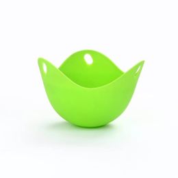 Silicone Egg Poacher Poaching Pods Cooker Boiler Egg Mold Bowl Rings Pancake Maker Tools - Green - 1pc