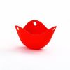 Silicone Egg Poacher Poaching Pods Cooker Boiler Egg Mold Bowl Rings Pancake Maker Tools - Red - 1pc