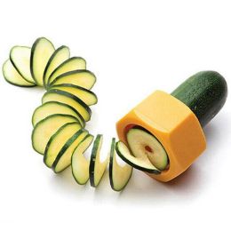 Creative Screw Cucumber Slicer Plastic Peeler Multi-Purpose Vegetable Fruit Salad Cutter - As the picture 1