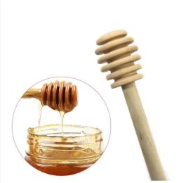 Wooden Honey Sticks Stirring Dipper Jar Stirring Rod Stick - D06-14 blue kitten