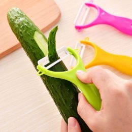 Kitchen Gadgets Ceramic Multi-function Fruit Planing Vegetable U-type Peeler - As the picture 1 - 13*6