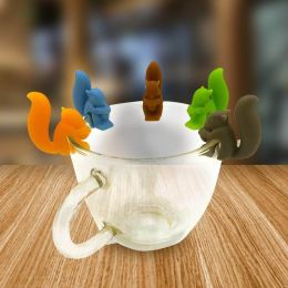 5pcs Creative Silicone Animal Cup Wine Glass Recognizer Party Christmas Gift Wine Glasses Marker - as the picture