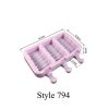 Silicone Ice Cream Mold Popsicle Molds DIY Homemade Cartoon Ice Cream Popsicle Ice Pop Maker Mould - Style 794