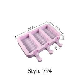 Silicone Ice Cream Mold Popsicle Molds DIY Homemade Cartoon Ice Cream Popsicle Ice Pop Maker Mould - Style 794