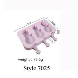 Silicone Ice Cream Mold Popsicle Molds DIY Homemade Cartoon Ice Cream Popsicle Ice Pop Maker Mould - Style 7025