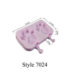 Silicone Ice Cream Mold Popsicle Molds DIY Homemade Cartoon Ice Cream Popsicle Ice Pop Maker Mould - Style 7024