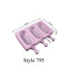 Silicone Ice Cream Mold Popsicle Molds DIY Homemade Cartoon Ice Cream Popsicle Ice Pop Maker Mould - Style 795