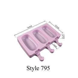 Silicone Ice Cream Mold Popsicle Molds DIY Homemade Cartoon Ice Cream Popsicle Ice Pop Maker Mould - Style 795