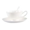 Porcelain Teacups Coffee Cup Set Cup Saucer Spoon Ceramic Mugs White Mug 6.8OZ - Default