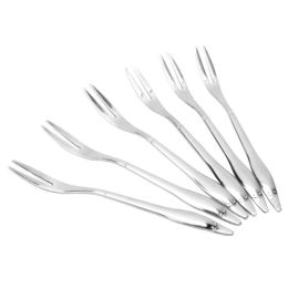 6 Pcs Stainless Steel Dessert Forks Fruit Forks Cupcake Forks - Dolphin - Default