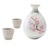 3-Piece Japanese Sake Set Peach Blossom Wine Pot Wine Cups - Default
