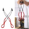Canning Jar Lifter with Rubber Grips, Long Handle Canning Wide-Mouth Gripper Clamp Canned Clip for Kitchen Restaurant - Red