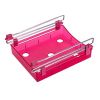Refrigerator Pull out Bins - Hanging Retractable Fridge Shelf - Fridge Drawer - Storage Organizer Box - Red