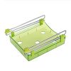 Refrigerator Pull out Bins - Hanging Retractable Fridge Shelf - Fridge Drawer - Storage Organizer Box - Green