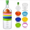 Multipurpose Bottle Shape 8 in 1 Kitchen Tool Set Funnel Grater Squeezer Can Opener Egg Separator Masher Measuring Cup Kitchen Gadget Kitchen Tool - m