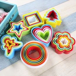 5Pcs Fondant Cake Cookie Sugarcraft Cutters Decorating Molds Tool Set Kitchen Supplies - Square  #