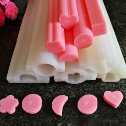 Dolphin Round Heart Shape Silicone Soap Mold Pipe Tube Handmade Cake Baking Tool - Square*
