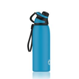 Healter 20oz Leakproof Free Drinking Water Bottle with Spout Lid for, 600ml Stainless Steel Sports Water Bottle for Fitness, Gym and Outdoor Sports -