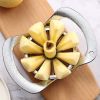 8-Blade Apple Corer Tool And Slicer, Stainless Steel Ultra-Sharp Fruit Slicer For Pears, Dragon Fruit - Stainless Steel