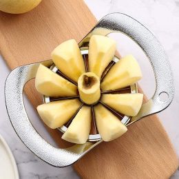 8-Blade Apple Corer Tool And Slicer, Stainless Steel Ultra-Sharp Fruit Slicer For Pears, Dragon Fruit - Stainless Steel