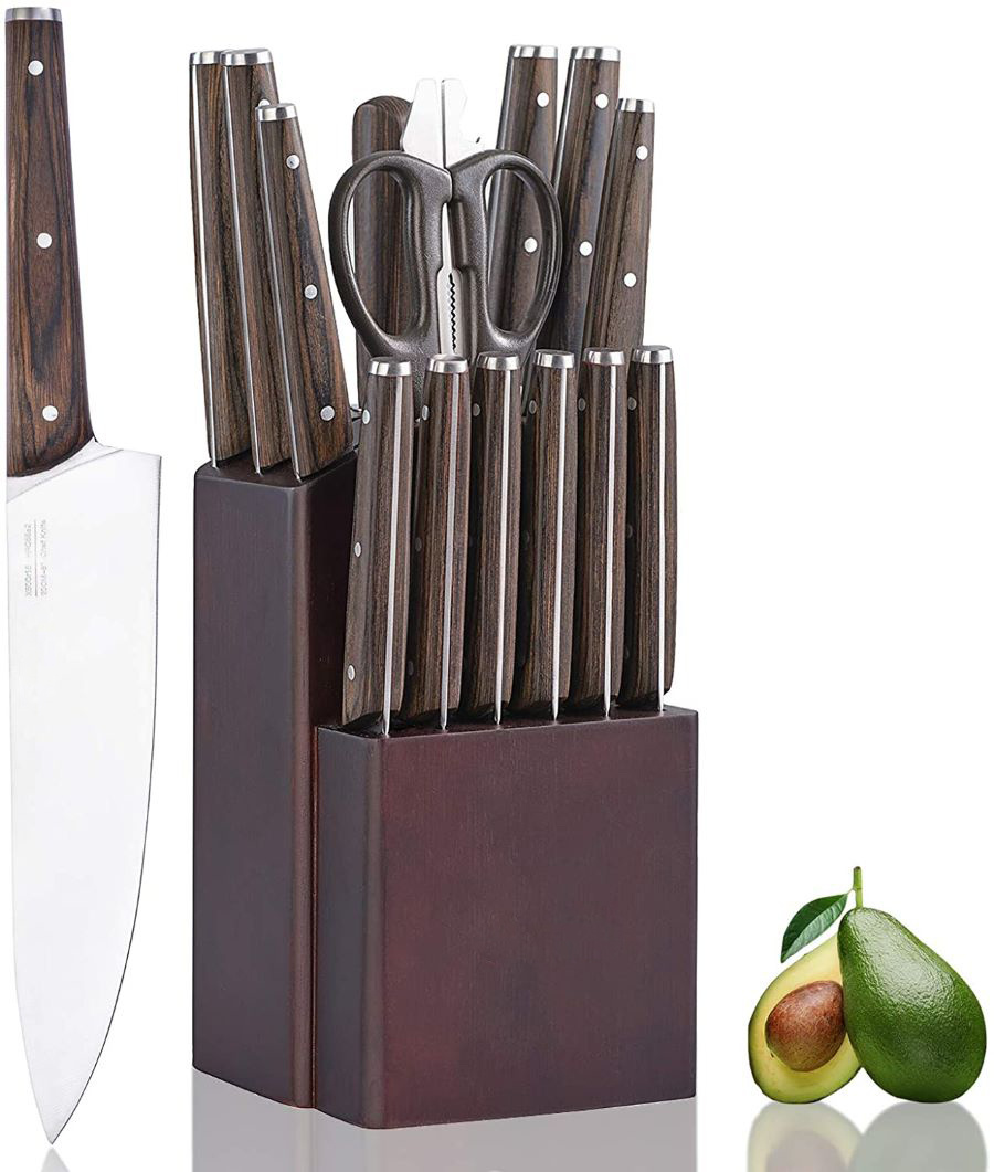 Commercial Chef CHFC6L 6 Piece Knife Set with Block
