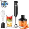 KOIOS 800-Watt/ 12-Speed Immersion Hand Blender, 4-in-1 Set - Black