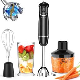 KOIOS 800-Watt/ 12-Speed Immersion Hand Blender, 4-in-1 Set - Black