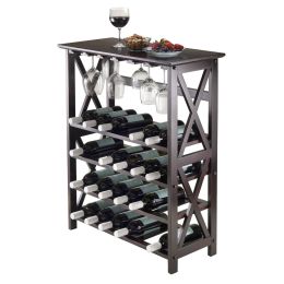 Rio Wine Rack, 24-Bottle, Glass Hanger - 92432