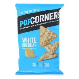 Our Little Rebellion Popcorners Chips - Cheddar Feel-Good - Case of 12 - 7 oz - 1858588