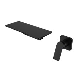 Wall-mounted washbasin faucet with handle - Default