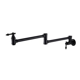 Pot faucet wall-mounted faucet (black) - Default