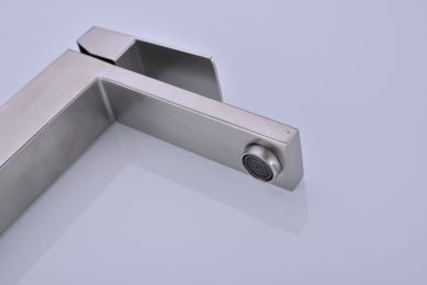 Single handle sink brushed nickel basin bathroom faucet - Default