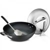 ASD, Cast Iron Can Not Rust, Uncoated Wok, Wear-Resistant And Scratch-Resistant, Universal For Induction Cooker With Coal And Gas, 32cm - Iron
