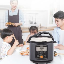 1000W Push-button stainless steel electric pressure cooker 13 in 1 cooking mode, Stainless steel color - Stainless steel