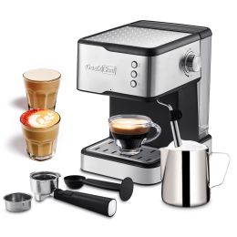 20 Bar Espresso Maker,1.5L ,Coffee Maker For Espresso, Cappuccino, Latte, Machiato, For Home Barista - Light grey