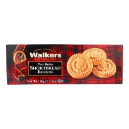 Walkers Shortbread - Pure Butter Round - Case of 12 - 5.3 oz. - 0874396