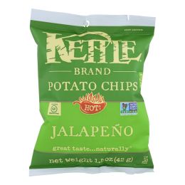Kettle Brand Potato Chips - Jalapeno - Hot - 1.5 oz - case of 24 - 1114735