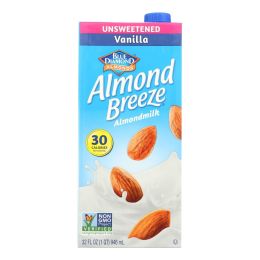 Almond Breeze - Almond Milk - Unsweetened Vanilla - Case of 12 - 32 fl oz. - 0750992