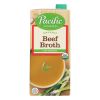 Pacific Natural Foods Beef Broth - Low Sodium - Case of 12 - 32 Fl oz. - 0422691