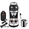 20 Bar Espresso Machine ,1350W,1.4 Ldetachable transparent water tank, Thermo block beating systeme - black