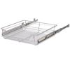 Pull-Out Wire Baskets 2 pcs Silver 23.6" - Silver