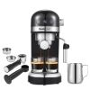 20 Bar Espresso Machine ,1350W,1.4 Ldetachable transparent water tank, Thermo block beating systeme - black