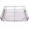 Pull-Out Wire Baskets 2 pcs Silver 23.6" - Silver